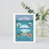 Carte Postale Grants Pass, OregonScenic Travel Poster (Debout devant)