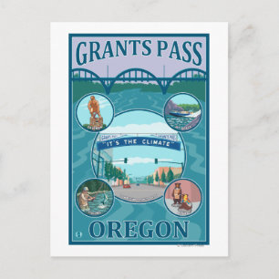 Carte Postale Grants Pass, OregonScenic Travel Poster
