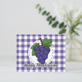 Carte Postale Grape on Violet Plaid (Debout devant)