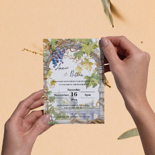 Carte Postale Grapevine Romantique Vignoble Faire-part de mariag