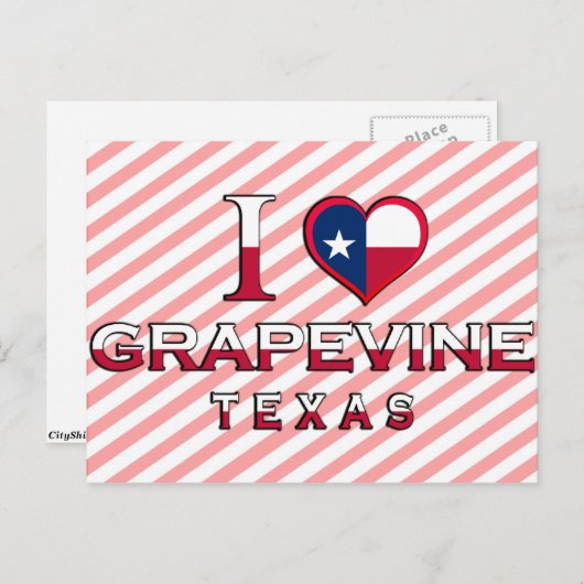 Carte Postale Grapevine, Texas (Devant / Derrière)