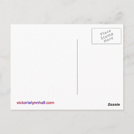 Carte Postale Graphe bleu et photo verte (Dos)