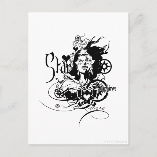 Carte Postale Graphique 7 de saphir d'étoile (Devant)