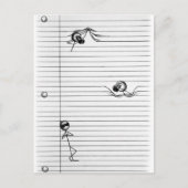 Carte Postale Graphique à bâtons Dessin d'espions et d'espions s (Devant)