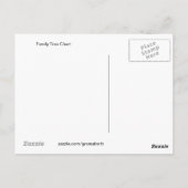 Carte postale Graphique Arborescence famille (Dos)