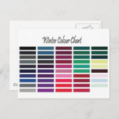 Carte Postale Graphique couleur hiver (Devant / Derrière)