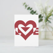 Carte Postale Graphique d'amour cool, Bourgogne (Debout devant)