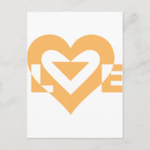 Carte Postale Graphique d'amour cool, orange (Devant)