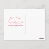 Carte Postale Graphique d'arbre de Noël bleu moderne (Dos)