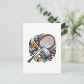 Carte Postale Graphique de badminton (Debout devant)