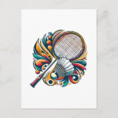 Carte Postale Graphique de badminton (Devant)