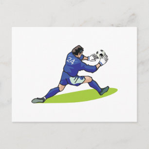 Carte Postale graphique de blocage de gardien de football