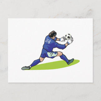 Carte Postale graphique de blocage de gardien de football