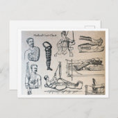 Carte Postale Graphique de Casques Médicales antiques (Devant / Derrière)