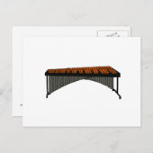 Carte Postale Graphique de design Marimba 1 (Devant / Derrière)