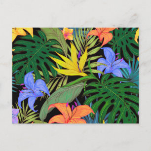 Carte Postale Graphique de fleur d'Aloha de Hawaii tropical
