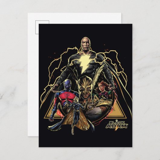Carte Postale Graphique de groupe triangulaire Adam noir (Devant / Derrière)
