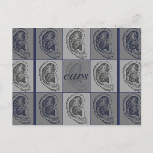 Carte Postale Graphique de huit oreilles (Devant)