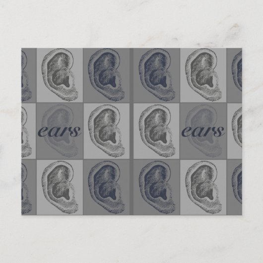 Carte Postale Graphique de huit oreilles (Devant)