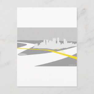 Carte Postale Graphique de la ligne d'horizon de Pittsburgh