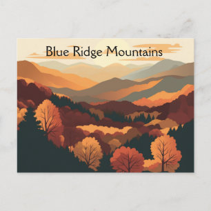 Carte postale graphique de la nature des montagnes