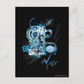 Carte Postale Graphique de lanterne bleue 1 (Devant)