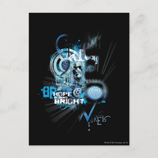 Carte Postale Graphique de lanterne bleue 1 (Devant)