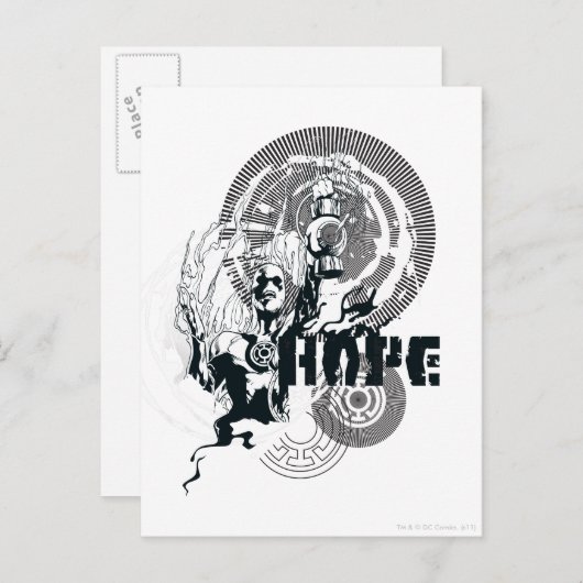 Carte Postale Graphique de lanterne bleue 4 (Devant / Derrière)