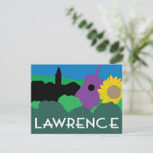 Carte Postale Graphique de Lawrence Kansas (Debout devant)