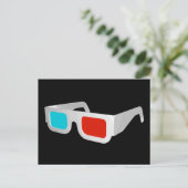 Carte Postale Graphique de lunettes 3D rétro (Debout devant)