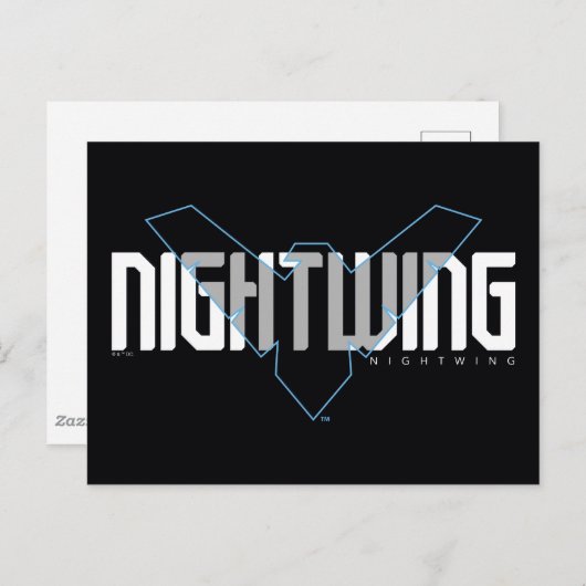 Carte Postale Graphique de nom high-tech Nightwing (Devant / Derrière)