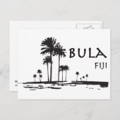 Carte Postale Graphique de palmier de Bula Fiji (Devant / Derrière)
