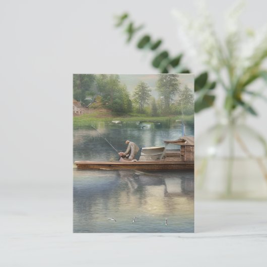 Carte Postale Graphique de pêche (Debout devant)