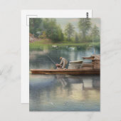 Carte Postale Graphique de pêche (Devant / Derrière)