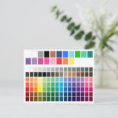 Carte Postale Graphique de référence couleur (Debout devant)