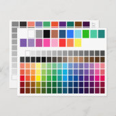 Carte Postale Graphique de référence couleur (Devant / Derrière)