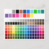 Carte Postale Graphique de référence couleur (Devant)