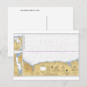 Carte Postale Graphique de Rochester, NY Nautical Lake Ontario (Devant / Derrière)