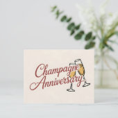 Carte Postale Graphique de script de célébration d'anniversaire  (Debout devant)