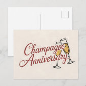 Carte Postale Graphique de script de célébration d'anniversaire  (Devant / Derrière)