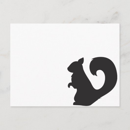 Carte Postale Graphique de silhouette des écureuils (Devant)