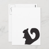 Carte Postale Graphique de silhouette des écureuils (Devant / Derrière)