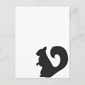 Carte Postale Graphique de silhouette des écureuils