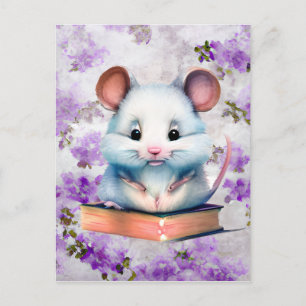 Carte Postale Graphique de souris aquarelle