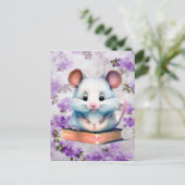 Carte Postale Graphique de souris aquarelle (Debout devant)