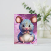 Carte Postale Graphique de souris aquarelle (Debout devant)