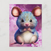 Carte Postale Graphique de souris aquarelle (Devant)