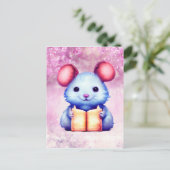 Carte Postale Graphique de souris aquarelle (Debout devant)