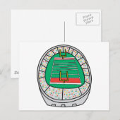 Carte Postale graphique de stade de football (Devant / Derrière)