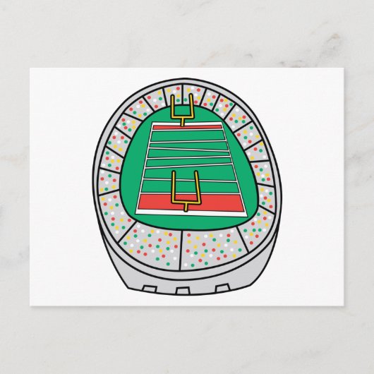 Carte Postale graphique de stade de football (Devant)